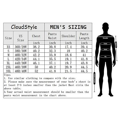 Men's 3 pc Suit Casual 1 Button Tux Blazer Jacket Tie and Pants Suit Set