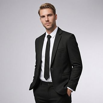 Men's 3 pc Suit Casual 1 Button Tux Blazer Jacket Tie and Pants Suit Set