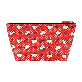 Sanrio Hello Kitty Polka Dot Trapezoid Cosmetic Travel Bag