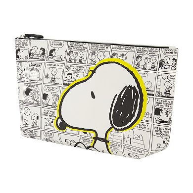 Peanuts Snoopy Comic Strip Trapezoid Cosmetic Travel Bag
