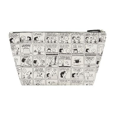Peanuts Snoopy Comic Strip Trapezoid Cosmetic Travel Bag