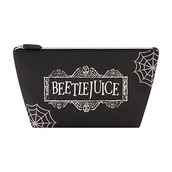 Beetlejuice Spiderweb Trapezoid Cosmetic Travel Bag