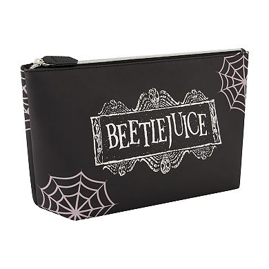 Beetlejuice Spiderweb Trapezoid Cosmetic Travel Bag