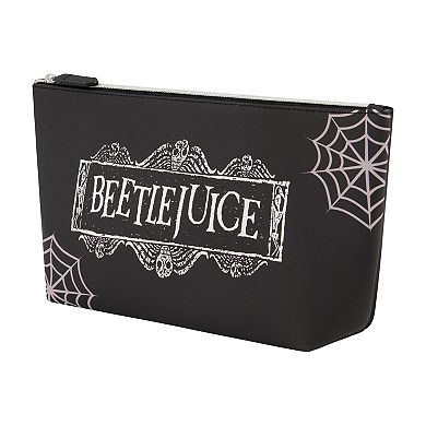 Beetlejuice Spiderweb Trapezoid Cosmetic Travel Bag
