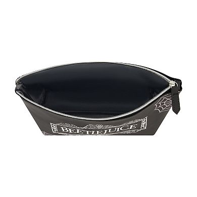 Beetlejuice Spiderweb Trapezoid Cosmetic Travel Bag