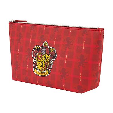 Harry Potter Gryffindor Plaid Trapezoid Cosmetic Travel Bag
