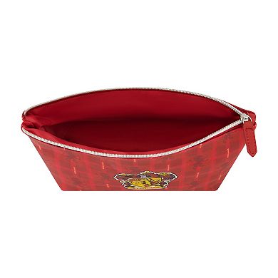 Harry Potter Gryffindor Plaid Trapezoid Cosmetic Travel Bag
