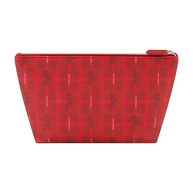 Harry Potter Gryffindor Plaid Trapezoid Cosmetic Travel Bag
