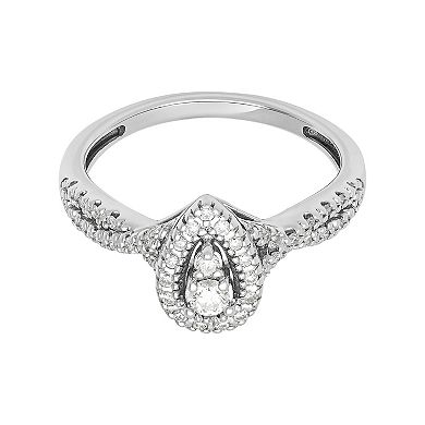 Love Always Sterling Silver 1/4 Carat T.W. Lab-Grown Diamond Engagement Ring