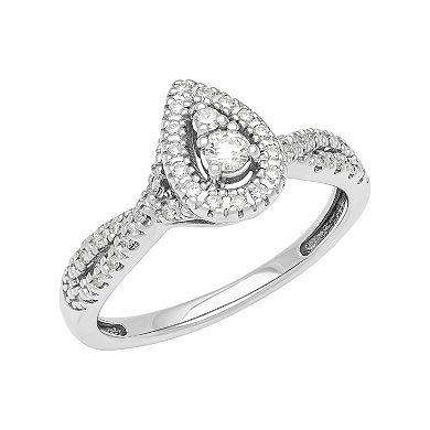 Love Always Sterling Silver 1/4 Carat T.W. Lab-Grown Diamond Engagement Ring