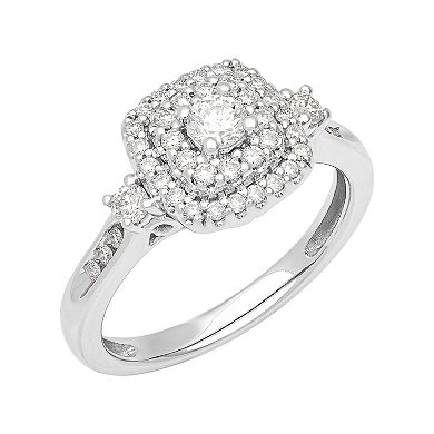 Love Always Sterling Silver 1/2 Carat T.W. Lab-Grown Diamond Engagement Ring
