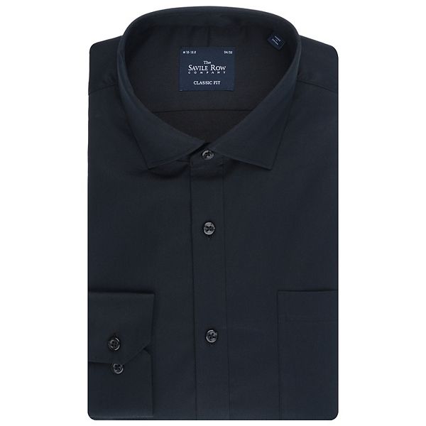 savile row dress shirts Men's Savile Row Classic Fit Sateen Dress Shirt Color: White Size: M-34/35, Size: Medium-34/35
