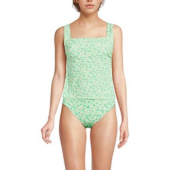 Women's Lands' End Tugless Squareneck Scallop Tankini Top
