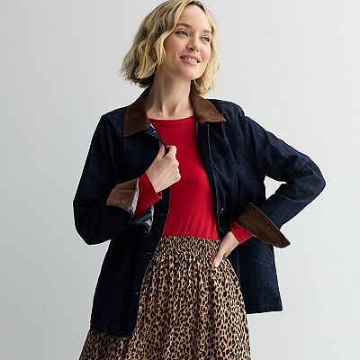 Women's Croft & Barrow Denim Barn Coat