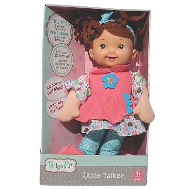 Goldberger Doll Baby's First 14" Soft Body Little Talker Bi-Lingual Baby Doll