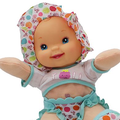 Goldberger Doll Baby's First Smartie Pants Doll with Raspberry White T-Shirt