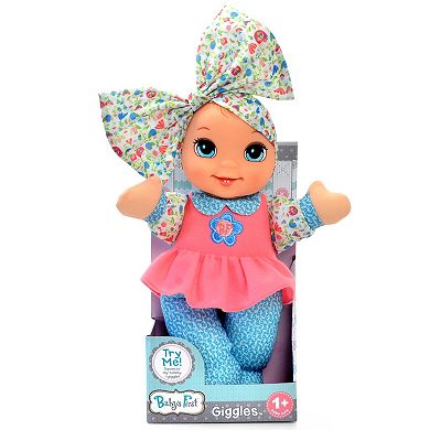 Goldberger Doll Baby's First Giggles Baby Doll Toy with Coral Top