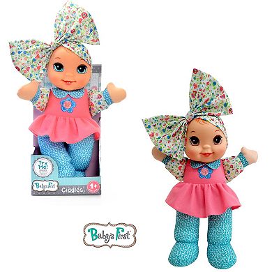 Goldberger Doll Baby's First Giggles Baby Doll Toy with Coral Top