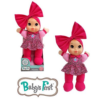 Goldberger Doll Baby's First Kisses Baby Doll Toy with Animal Print Top