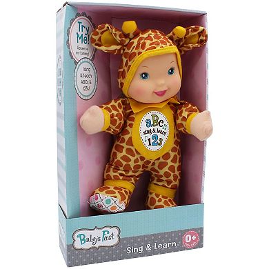 Goldberger Doll Baby's First Sing & Learn Giraffe Toy Doll