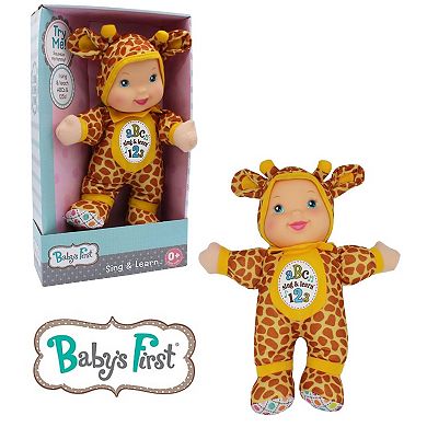 Goldberger Doll Baby's First Sing & Learn Giraffe Toy Doll