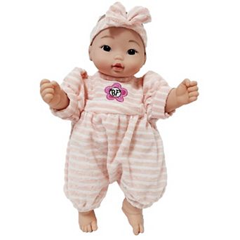 Goldberger Doll Baby's First 13" Bundle of Joy Baby Doll with Pink Stripe Pajamas