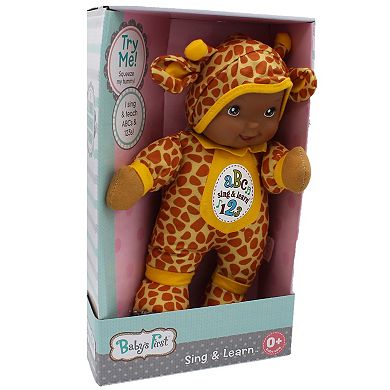 Goldberger Doll Baby's First Sing & Learn Baby Doll Giraffe