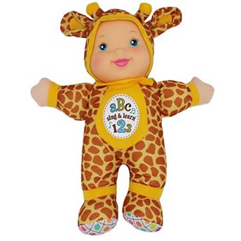 Goldberger Doll Baby's First Sing & Learn Giraffe Bi-Lingual (English and Spanish)