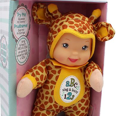 Goldberger Doll Baby's First Sing & Learn Giraffe Bi-Lingual (English and Spanish)