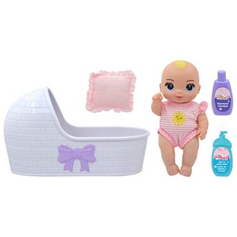 New Adventures 8 in Baby Doll & Bassinet Gift Set