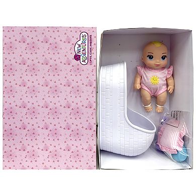 New Adventures 8-in. Baby Doll & Bassinet Gift Set