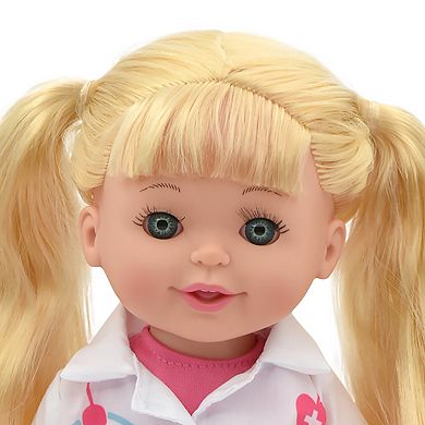 New Adventures Lil Tots: Talking Doctor 14" Blonde Doll 6-Pc. Playset