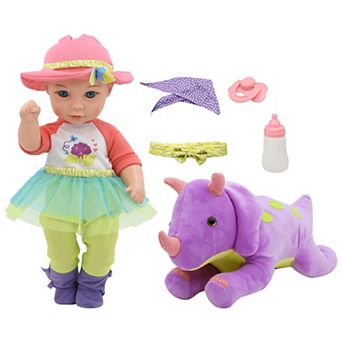New Adventures Little Darlings: Hop On Baby & Plush Dino