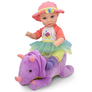 New Adventures Little Darlings: Hop On Baby & Plush Dino
