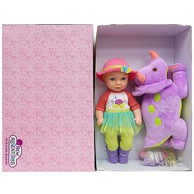 New Adventures Little Darlings: Hop On Baby & Plush Dino