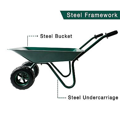 Trimate Metal Wheelbarrow Outdoor-Indoor Play Toy