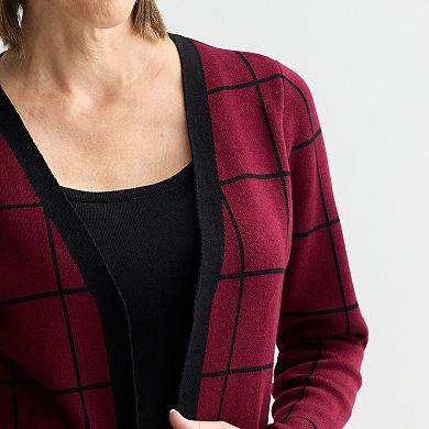 Women's Sandra Darren Attached Cardigan Sweater Dress