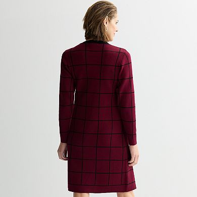 Women's Sandra Darren Attached Cardigan Sweater Dress