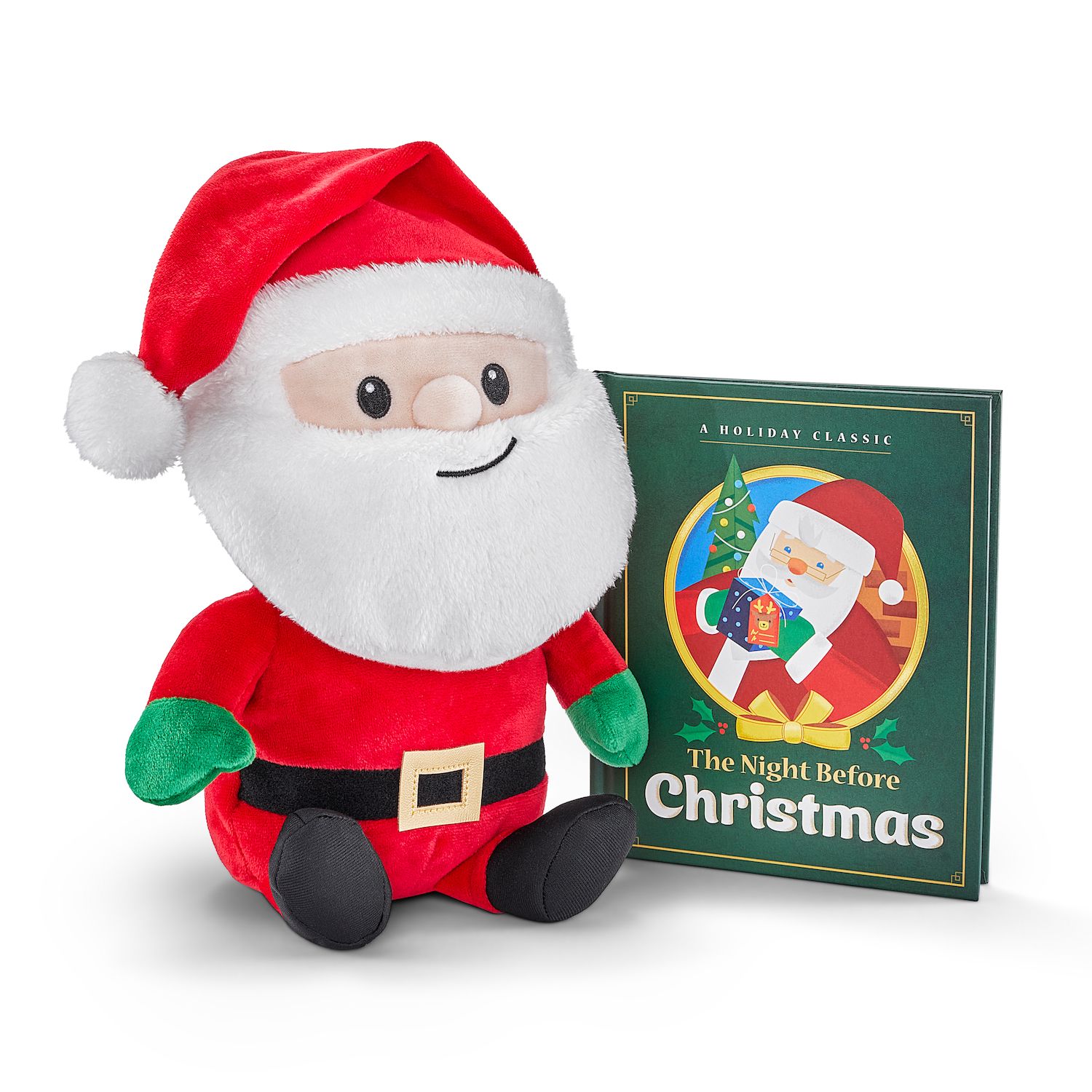 Детские мягкие игрушки Kohl's Cares Santa Plush Toy & Storybook Bundle