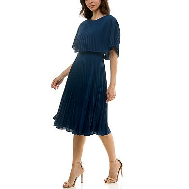 Women's Maison Tara Pleated Caplet & Skirt Dress