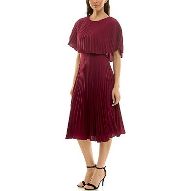 Women's Maison Tara Pleated Caplet & Skirt Dress