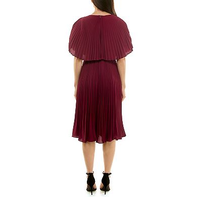 Women's Maison Tara Pleated Caplet & Skirt Dress
