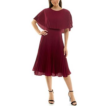 Women's Maison Tara Pleated Caplet & Skirt Dress