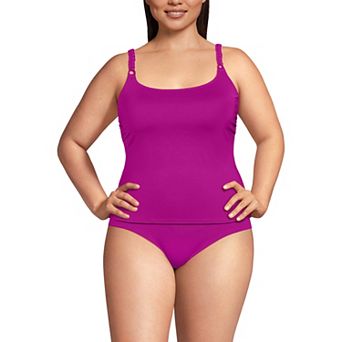 Plus Size Lands' End Macrame Swim Tankini Top