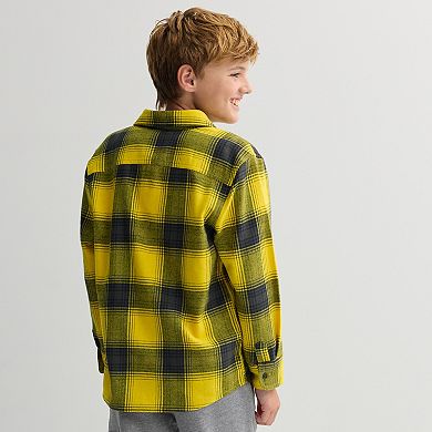 Boys 8-20 Sonoma Goods For Life® Flannel Long Sleeve Shirt in Regular & Husky