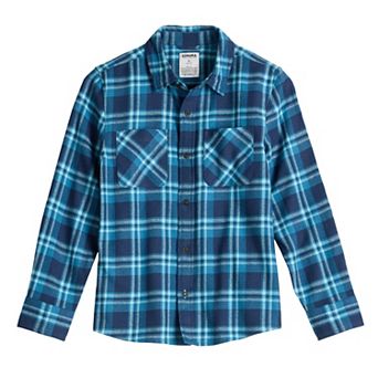 Boys 8-20 Sonoma Goods For Life® Flannel Long Sleeve Shirt in Regular & Husky