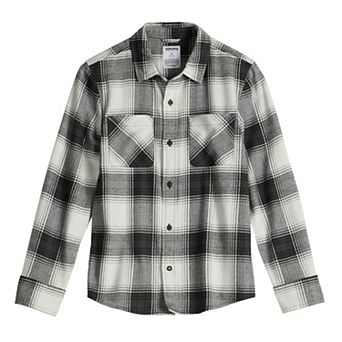 Boys 8-20 Sonoma Goods For Life® Flannel Long Sleeve Shirt in Regular & Husky