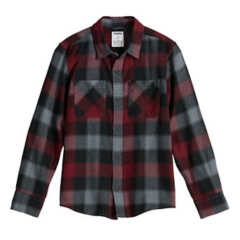 Boys 8-20 Sonoma Goods For Life® Flannel Long Sleeve Shirt in Regular & Husky