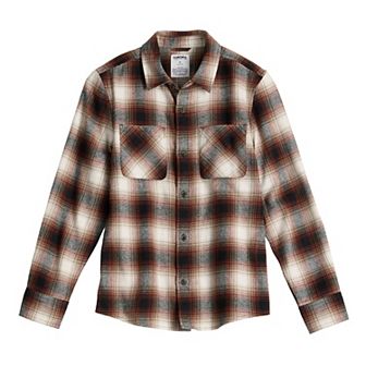 Boys 8-20 Sonoma Goods For Life® Flannel Long Sleeve Shirt in Regular & Husky