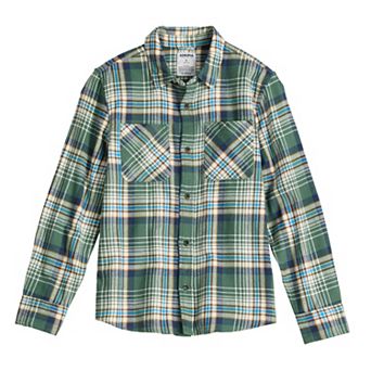 Boys 8-20 Sonoma Goods For Life® Flannel Long Sleeve Shirt in Regular & Husky